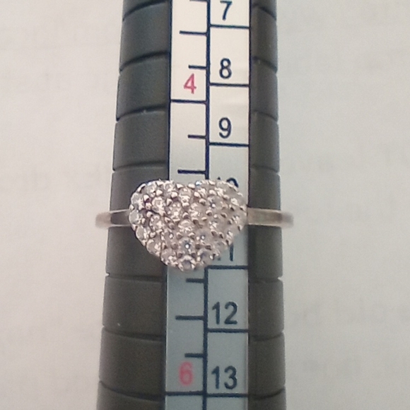 925 sterling silver 0.5ct micro pave diamond ring ( Size 5- 5 1/2 - Picture 1 of 5